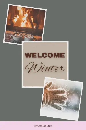 A collage of winter photos with the caption Welcome Winter
