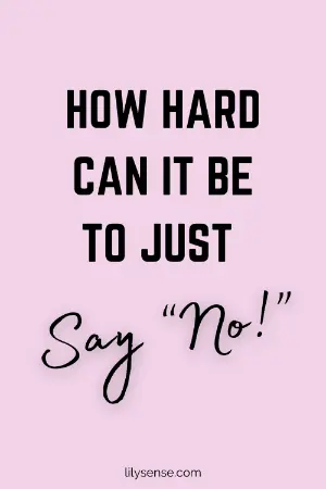 how hard can it be to just say no
