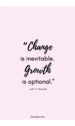 Change is inevitable growth is optional