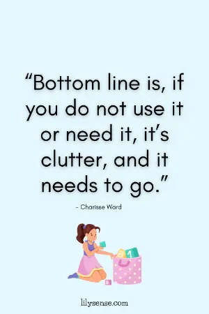 bottom line is if you do not use it or need it, it is clutter, and it needs to go