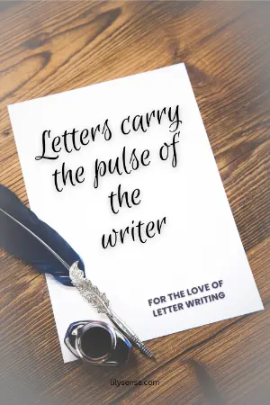 Written on a page the caption letters carry the pulse of the writer