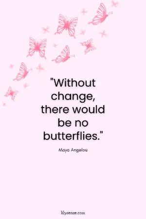 Without change there would be no butterflies