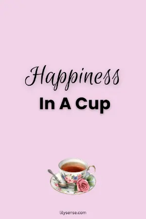 Happiness in a cup. A drawing of a beautiful and delicate cup