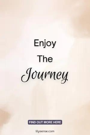Pastel background with the caption Enjoy the journey